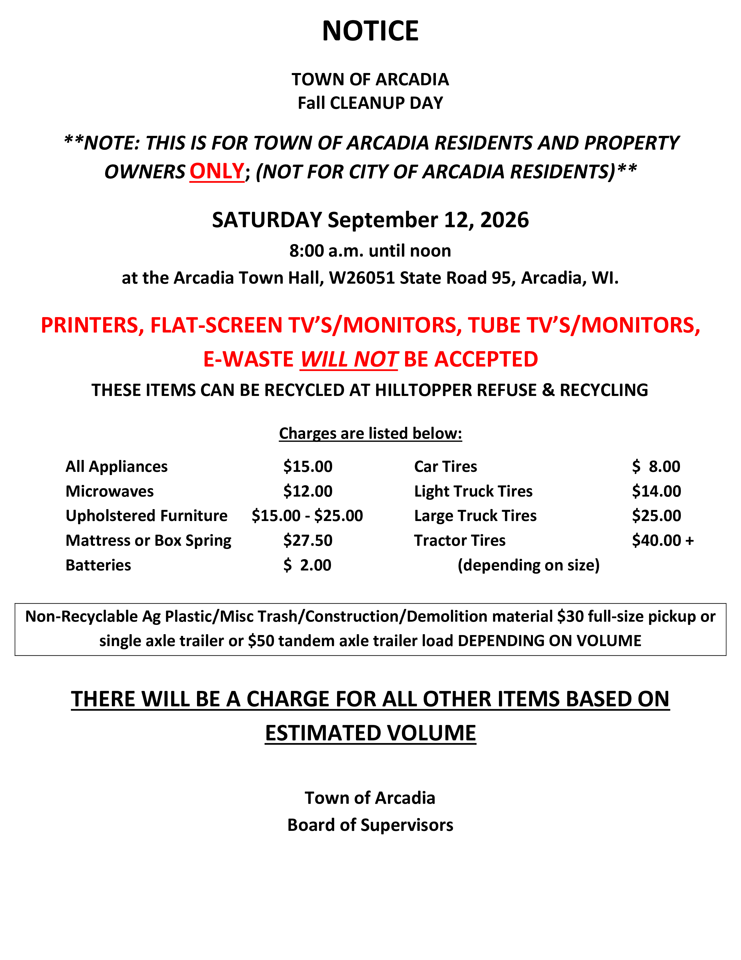 Fall Clean Up Day